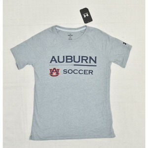 NEW Under Armour Women Top Polyester Gray Size S Auburn Soccer Loose